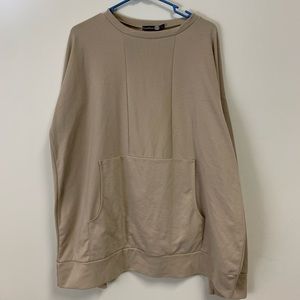 Beige Pleated Sweater